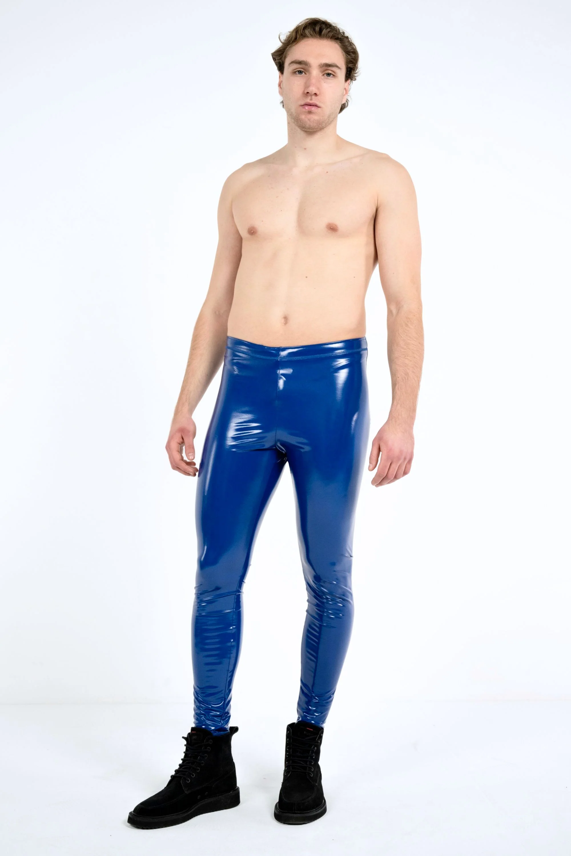 Billy Blue Vinyl Meggings - Image 4
