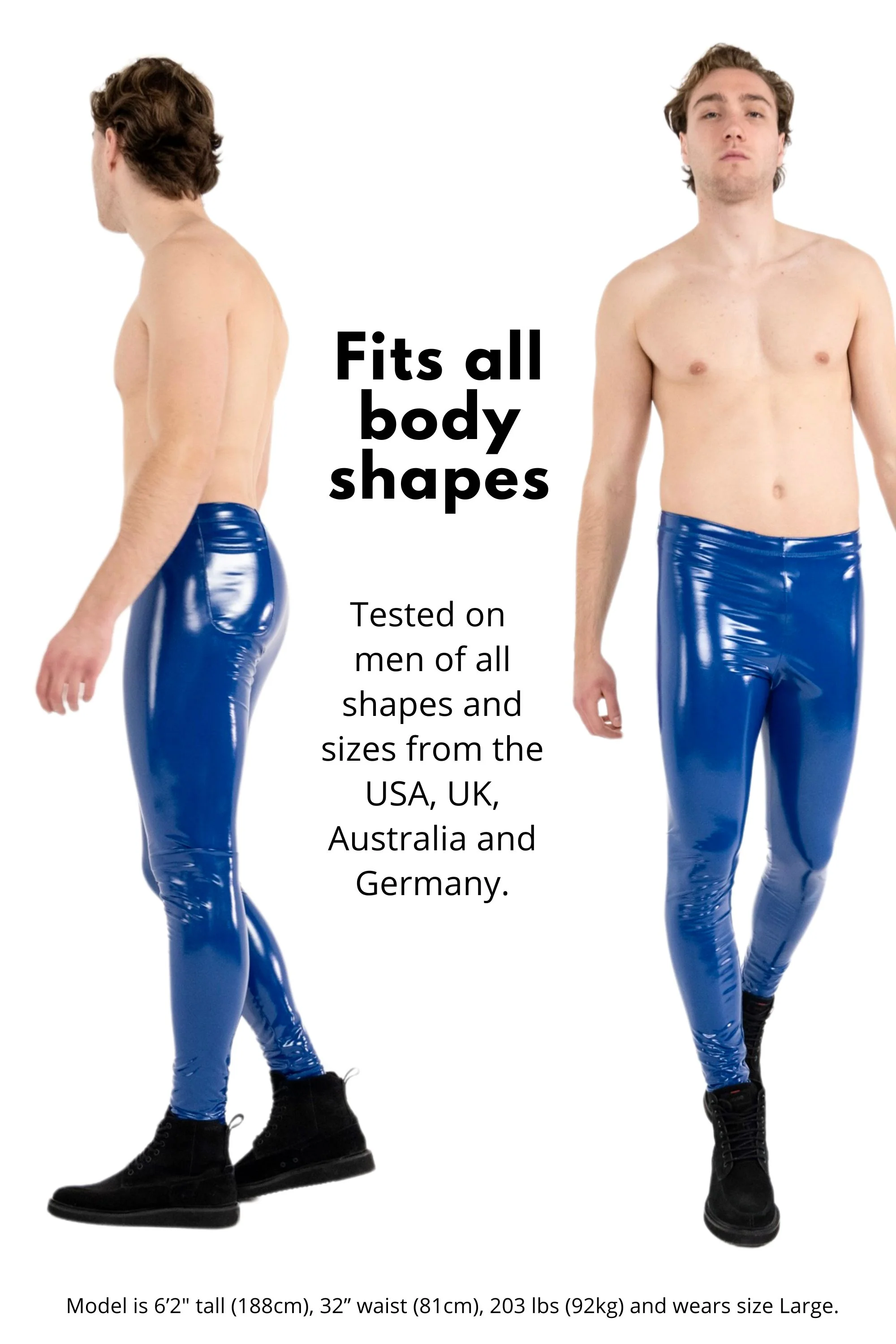Billy Blue Vinyl Meggings - Image 9