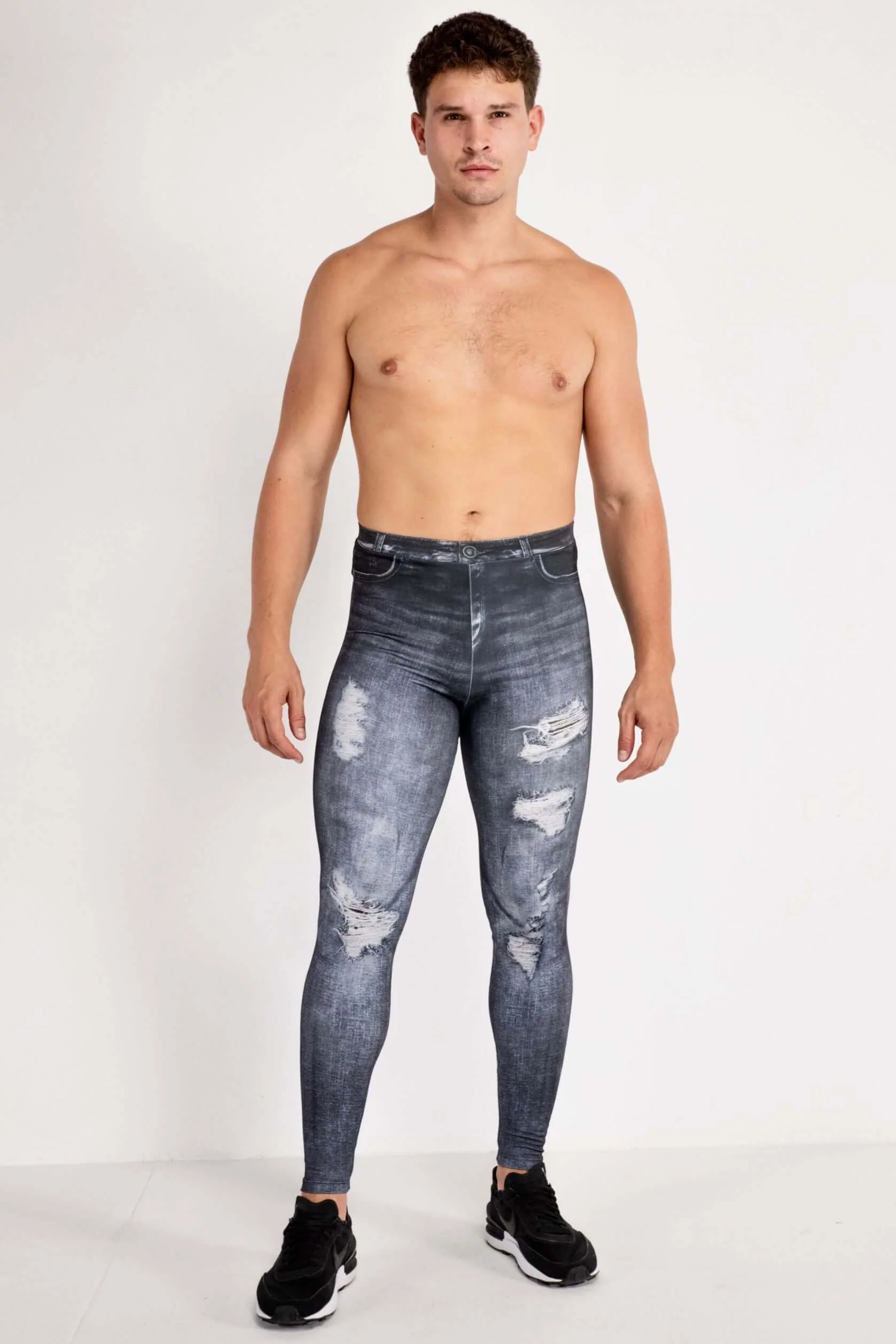 Black Jean Johnny Meggings - Image 2