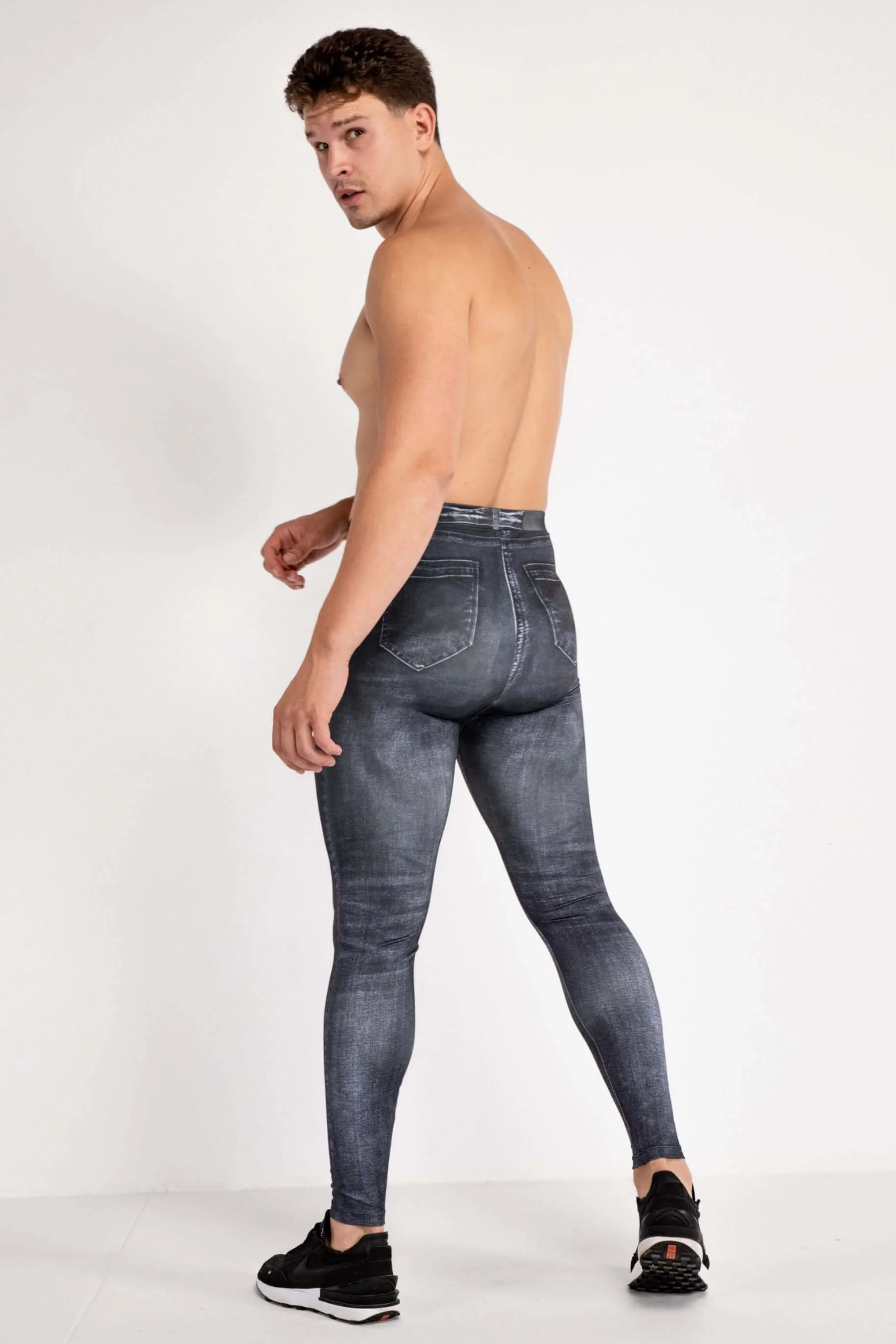 Black Jean Johnny Meggings - Image 3