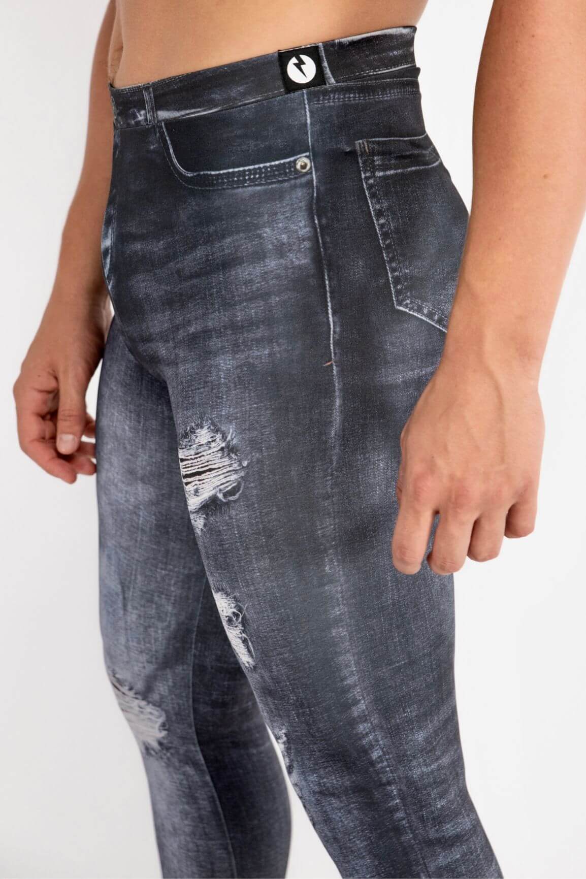 Black Jean Johnny Meggings - Image 4