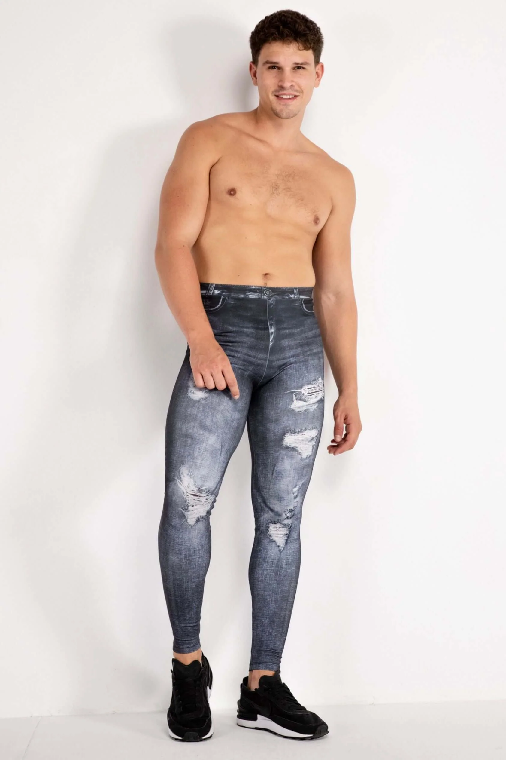 Black Jean Johnny Meggings - Image 7