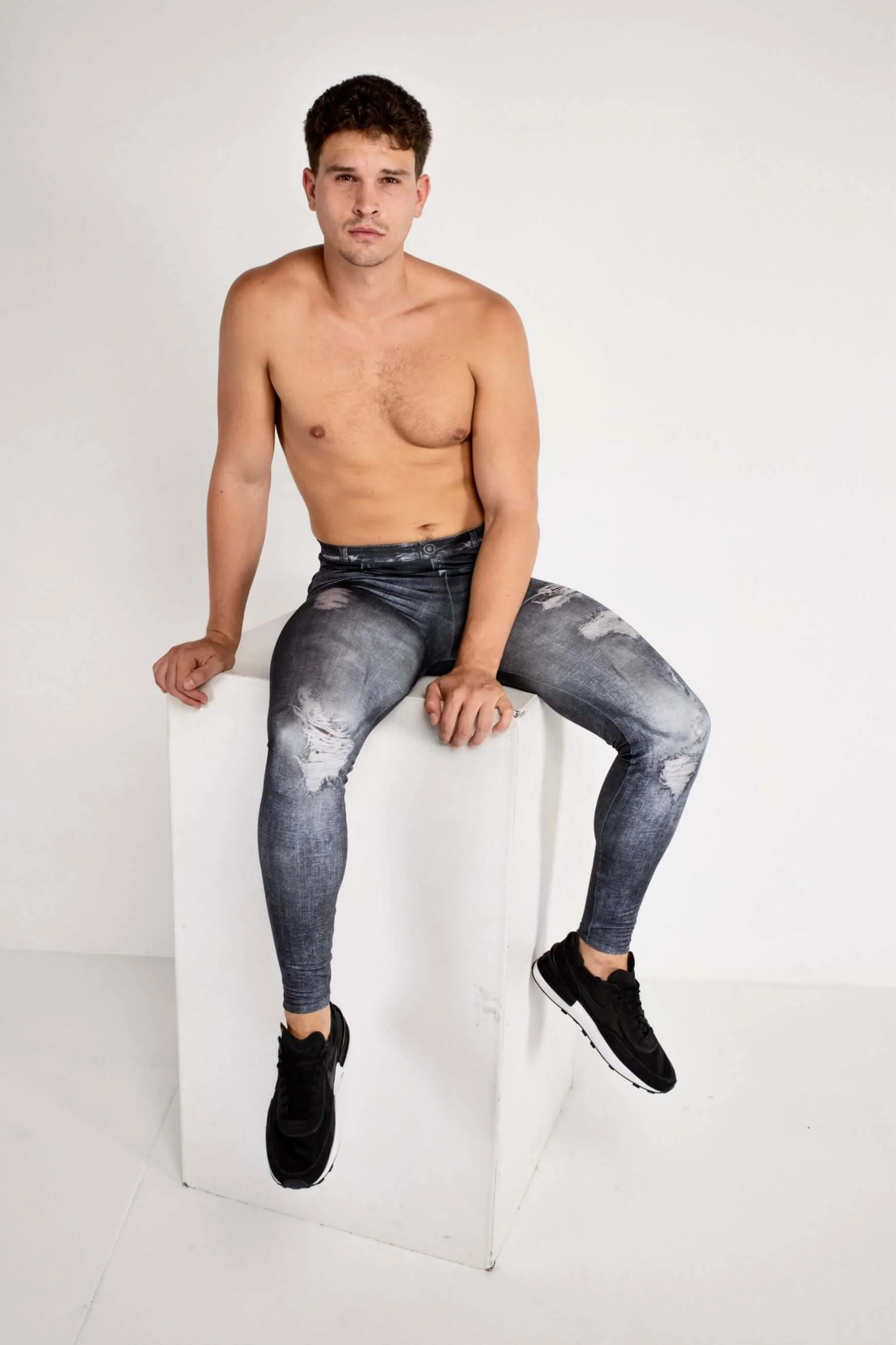 Black Jean Johnny Meggings - Image 8