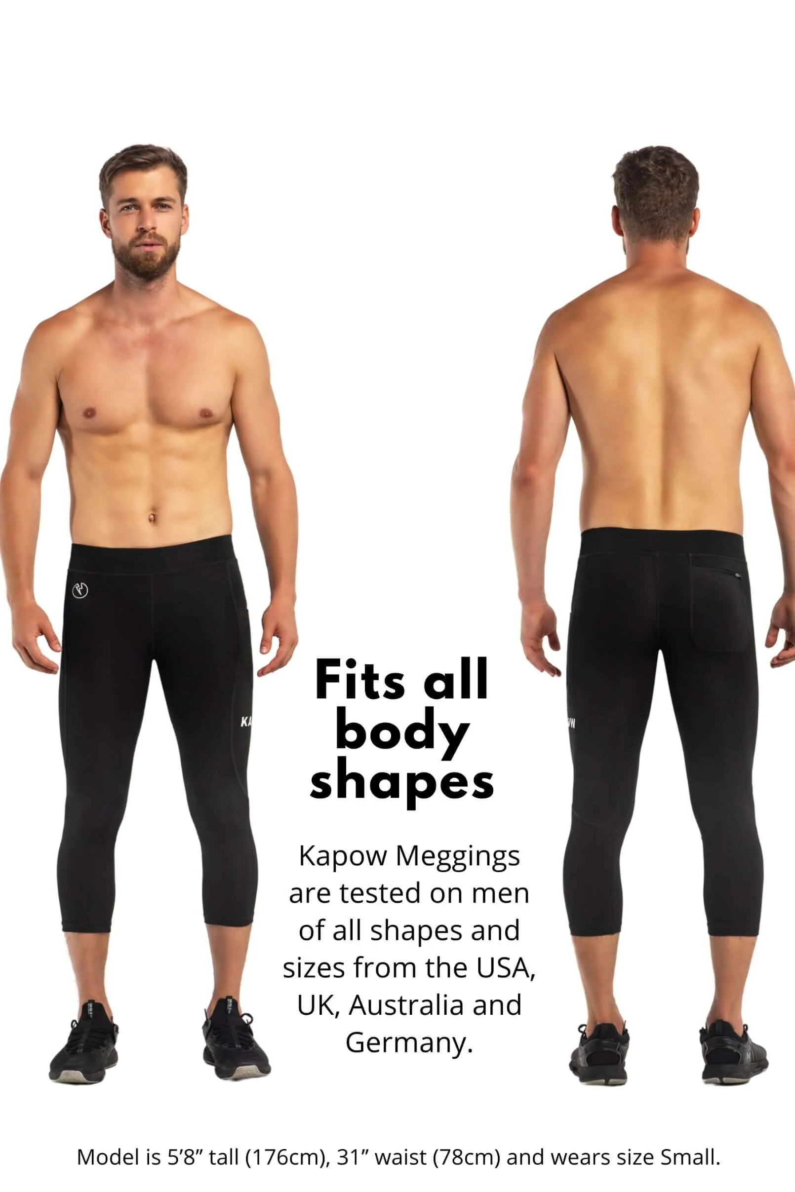Jet Recycled 3/4 Meggings - Image 9