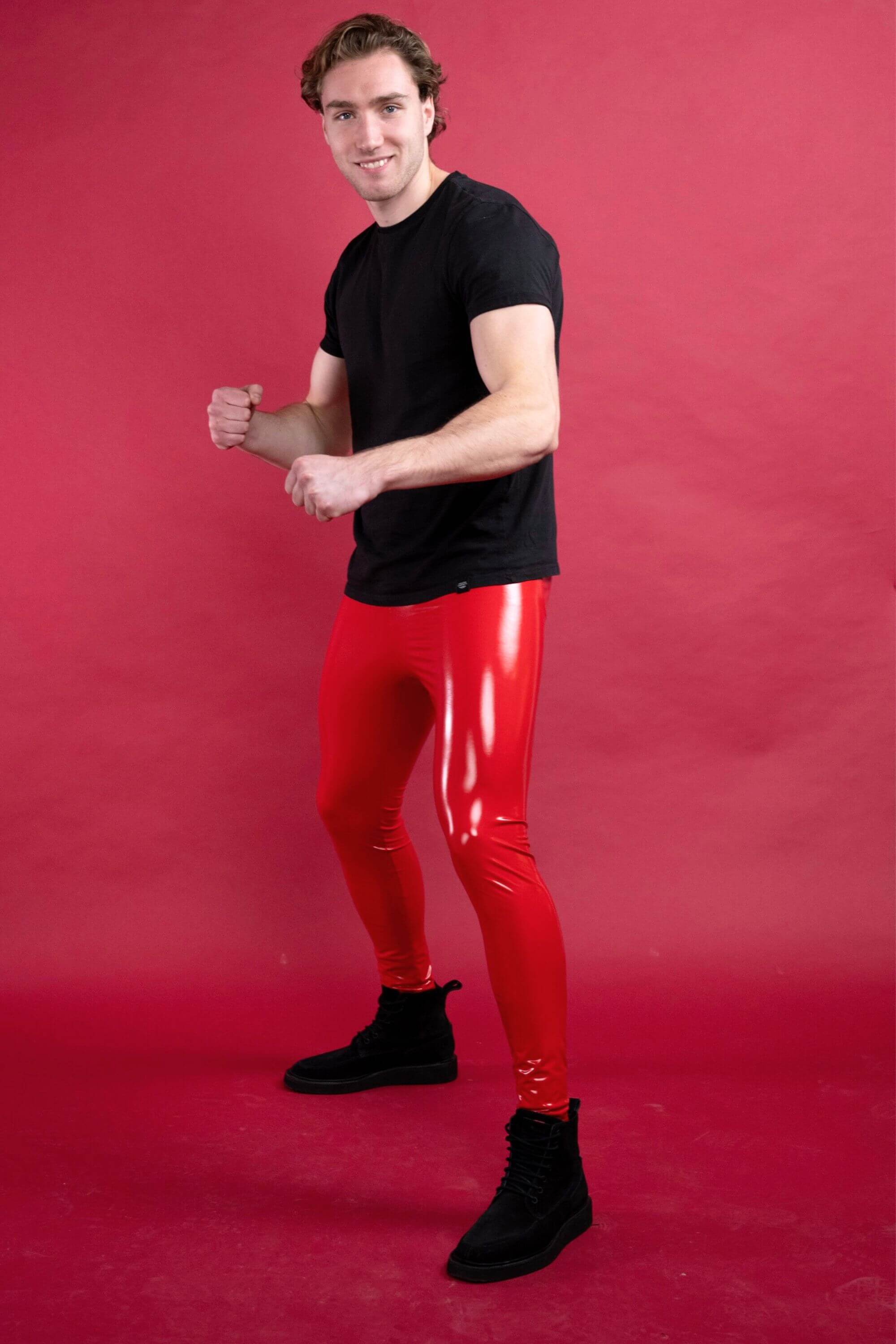 Red Ned Vinyl Meggings - Image 3