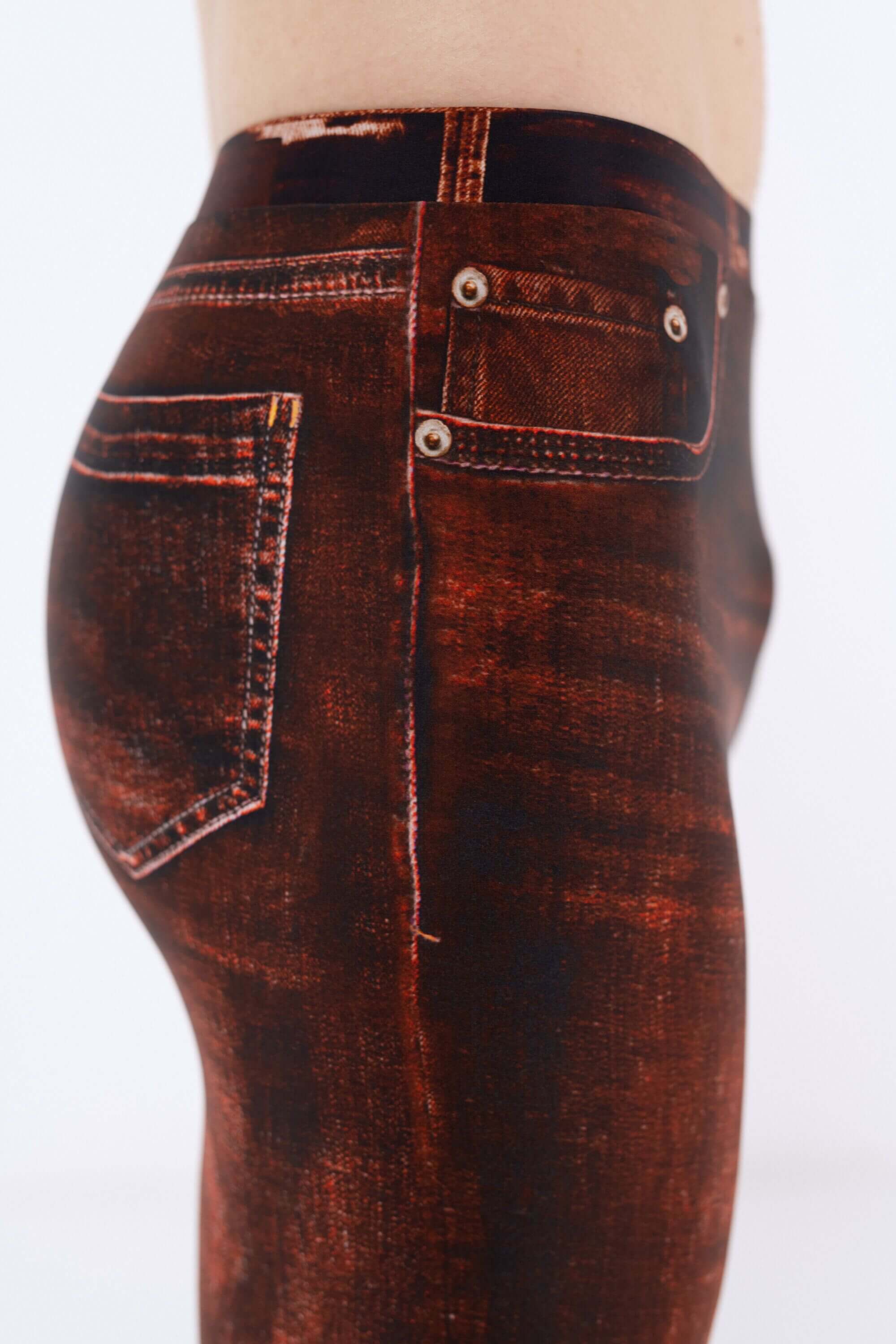 Rust Jean Ringo Meggings - Image 4